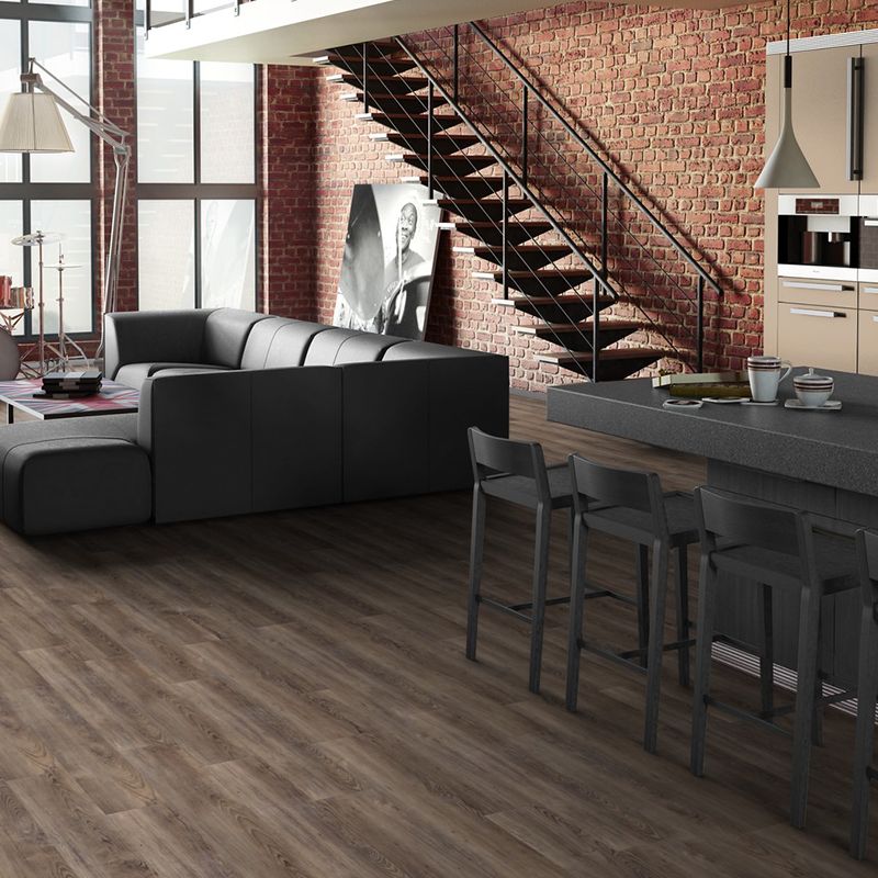 Плитка ПВХ замковая SPC (каменно-полимерная) TARKETT Prime Click Clay Brown 43кл (3,85х169х1120мм) 1,89м² 1/10