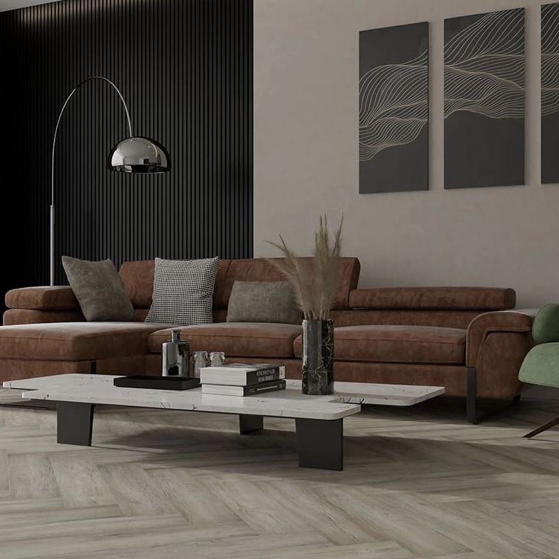 Плитка ПВХ замковая SPC (каменно-полимерная) STONE FLOOR Дуб Байрон 880508 HP 43кл (4.5х150х750мм) 2,47м² 1/22