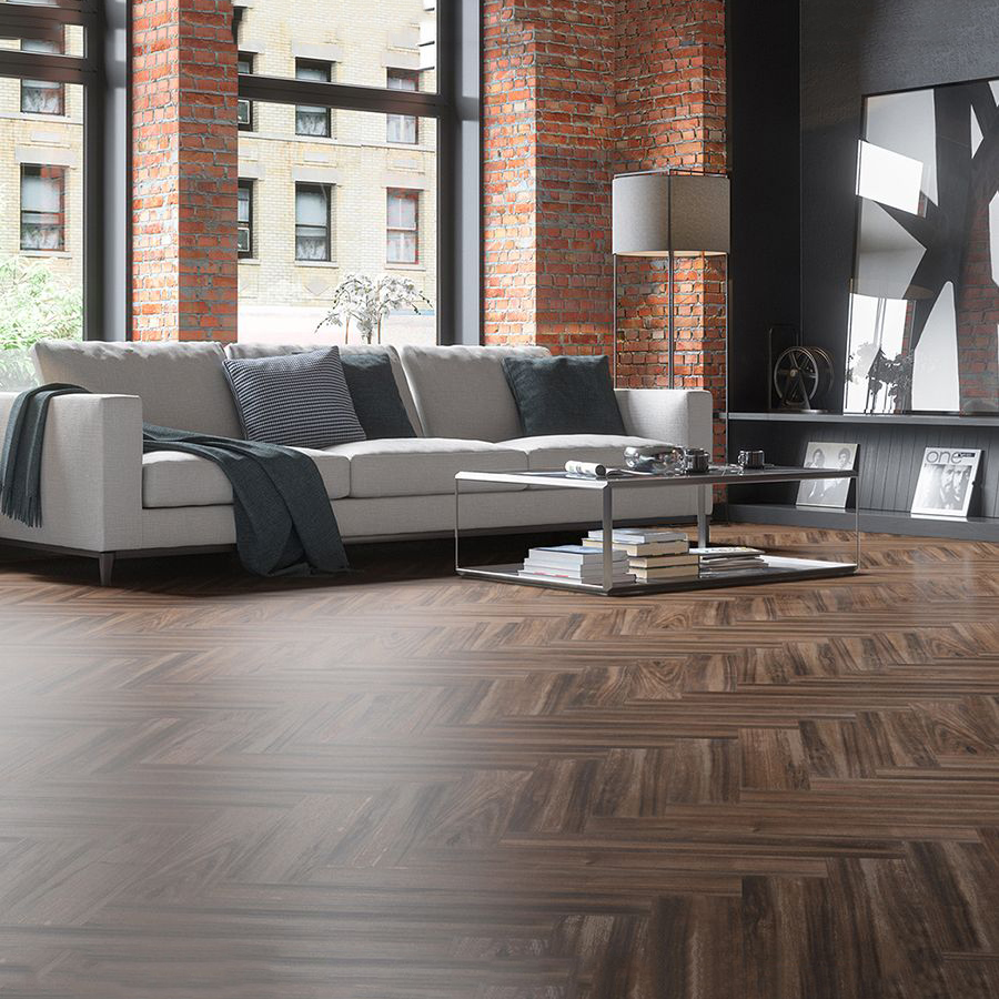 Плитка ПВХ замковая SPC (каменно-полимерная) FARGO Parquet Дуб Сиена 33-64W929 43кл (4х123х615мм) 1,513м² 1/20