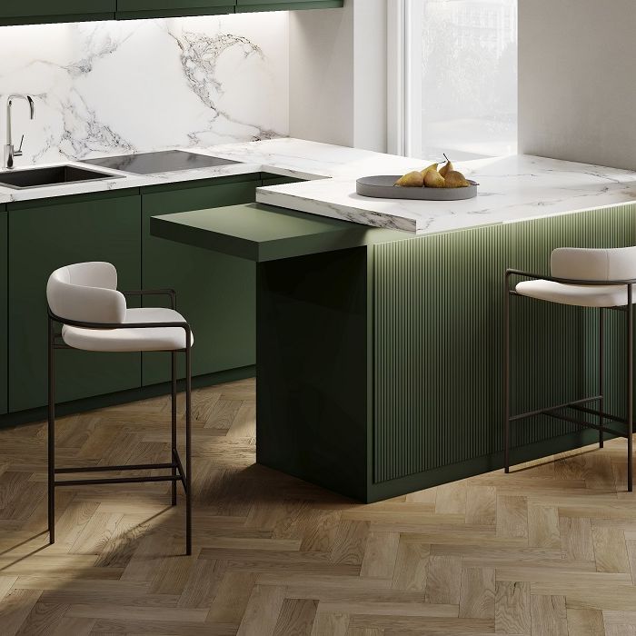 Плитка ПВХ замковая SPC (каменно-полимерная) FARGO Harringbone Дуб Монако 44-63W948 43кл (4,5х100х400мм) 1,12м² 1/28